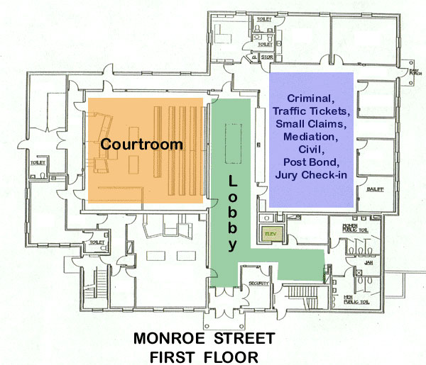 First Floor Building Map Sylvania OH Municipal Court